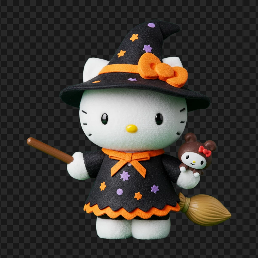 Hello Kitty Witch Halloween Costume PNG Transparent Background