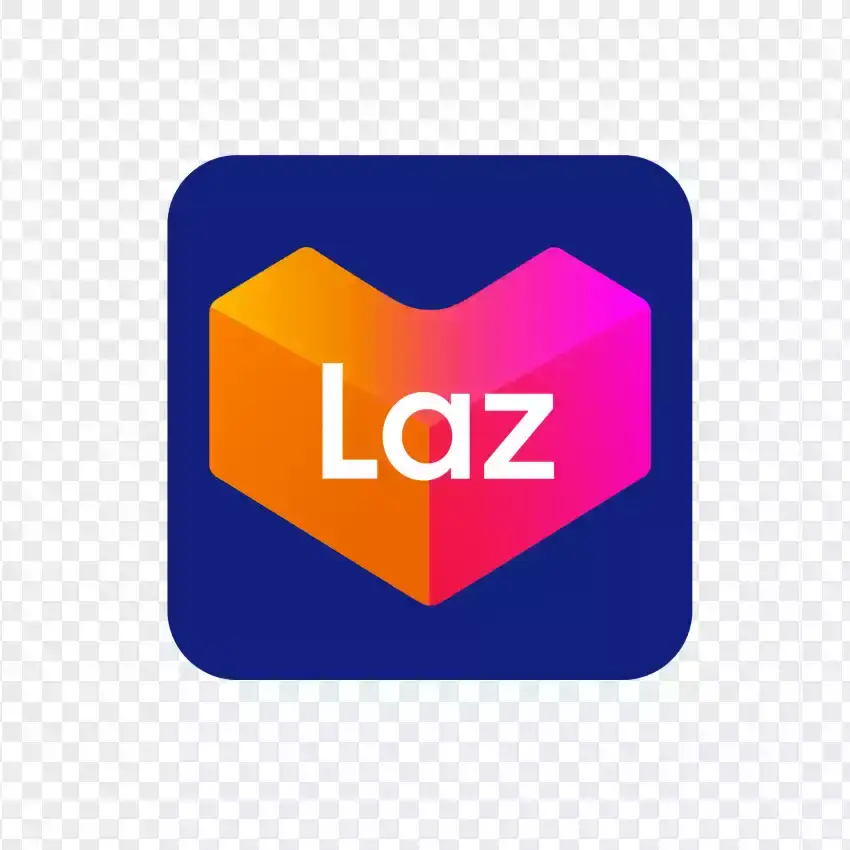 Lazada Laz Square Blue App Icon PNG Transparent Background