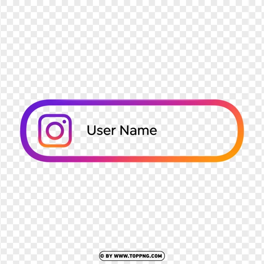 Instagram Name With Profile Username Frame PNG Transparent Background