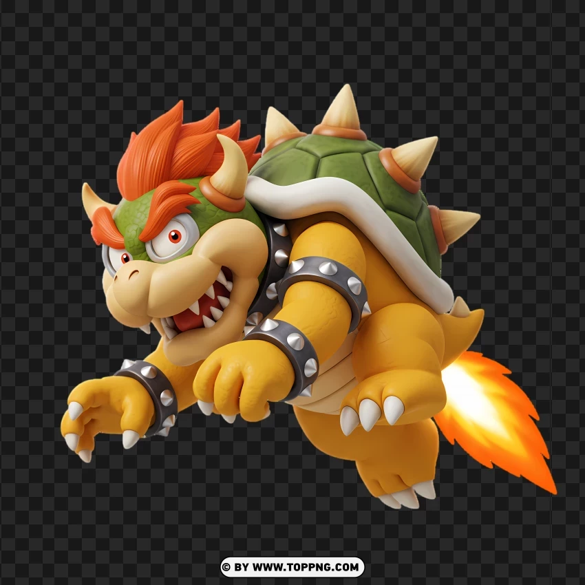 Mini Bowser Ready To Attack PNG Transparent Background