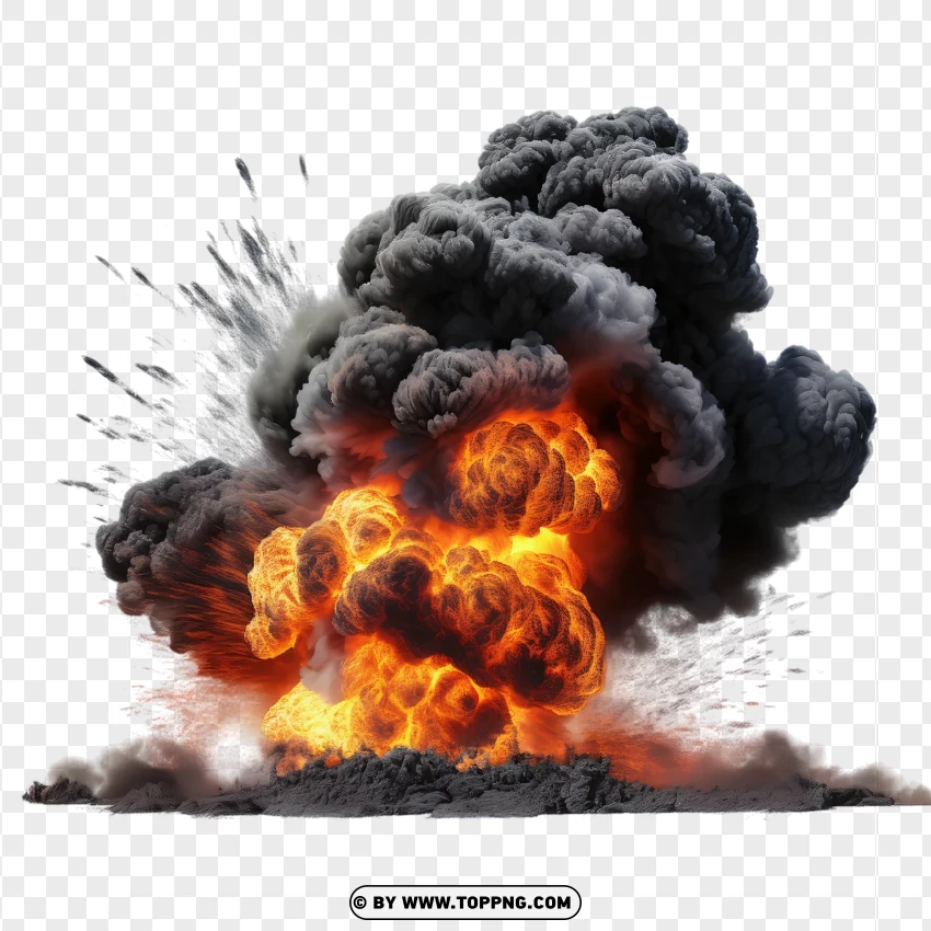 Fiery Explosion PNG Transparent Background