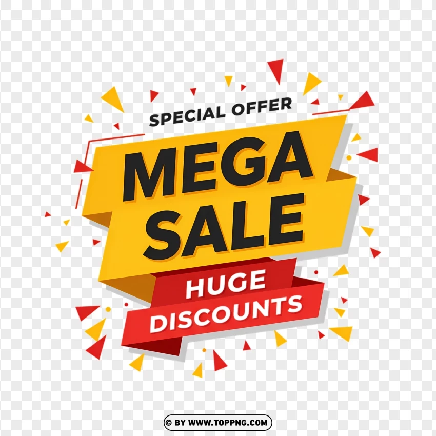 Special Offer Mega Sale Label PNG Transparent Background