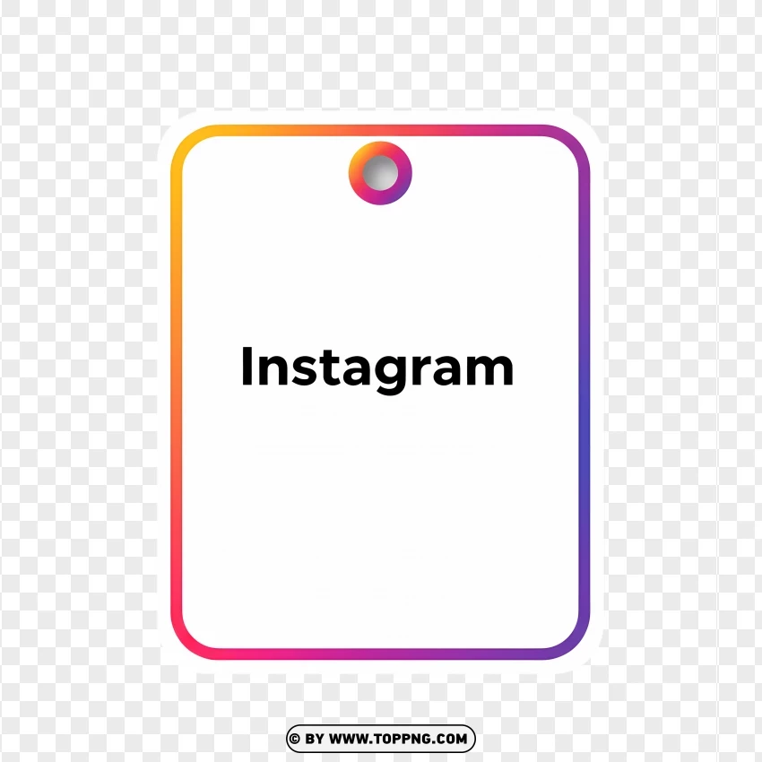 Simple Instagram Name Tag PNG Transparent Background