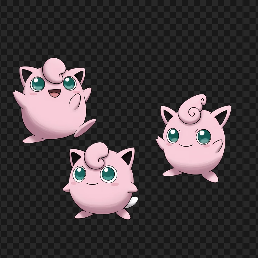 Jigglypuff Evolution Chart PNG Transparent Background