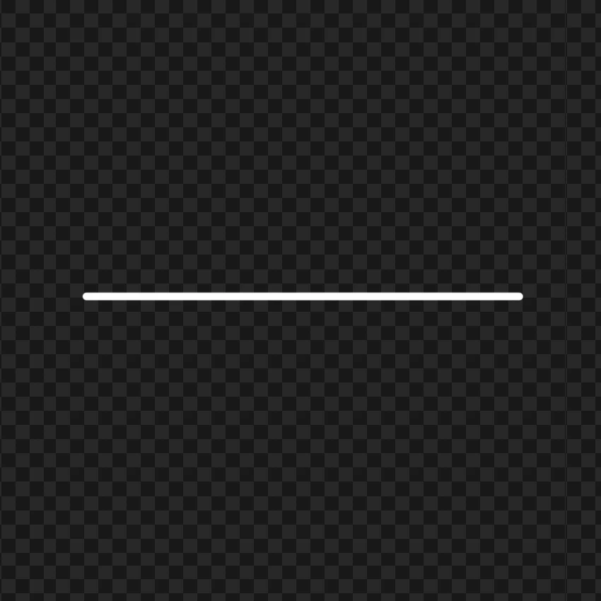 Minimalist Horizontal White Line PNG Transparent Background