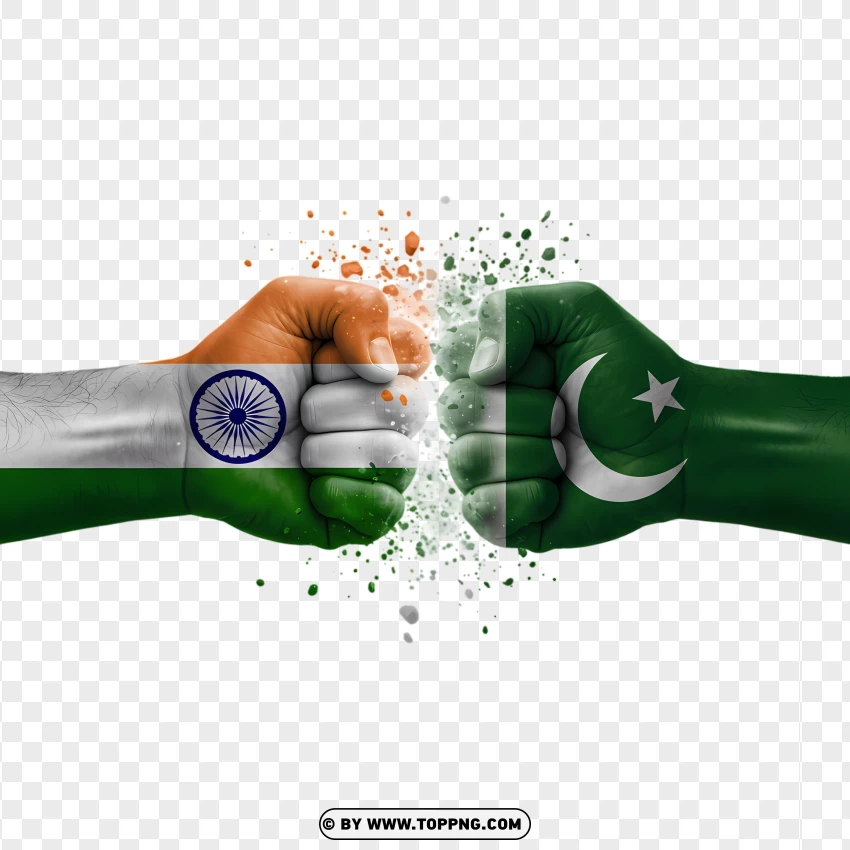 Exploding Fists India Vs Pakistan PNG Transparent Background