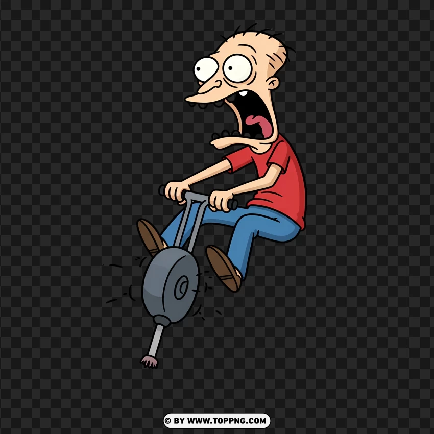 Quagmire Performing A Stunt On A Bike Action PNG Transparent Background