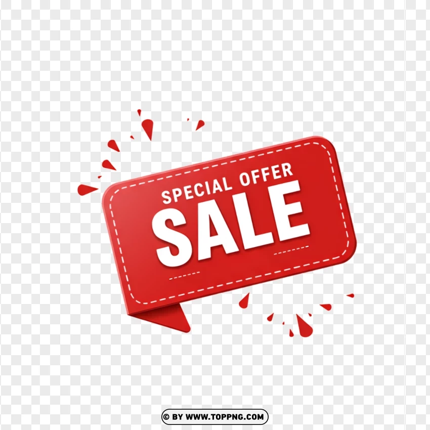 Special Offer Sale With Red Badge PNG Transparent Background