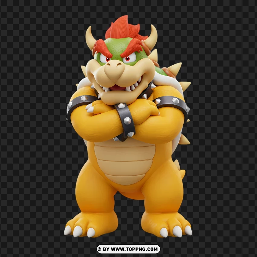 Mini Bowser Looking Determined Render PNG Transparent Background