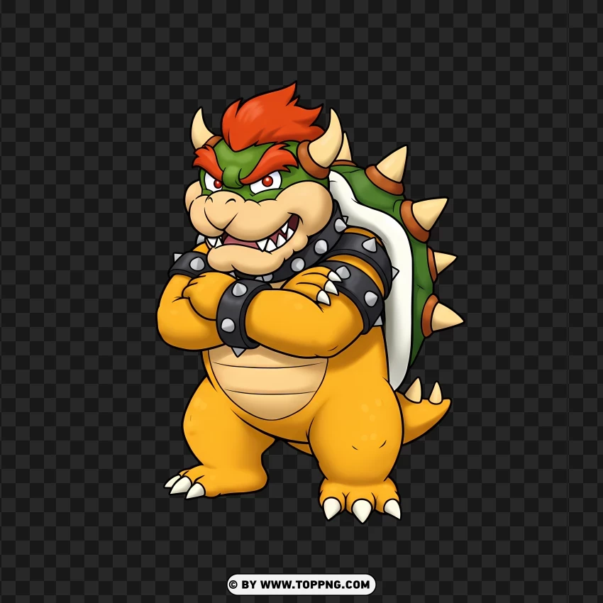 Mini Bowser Standing Strong PNG Transparent Background