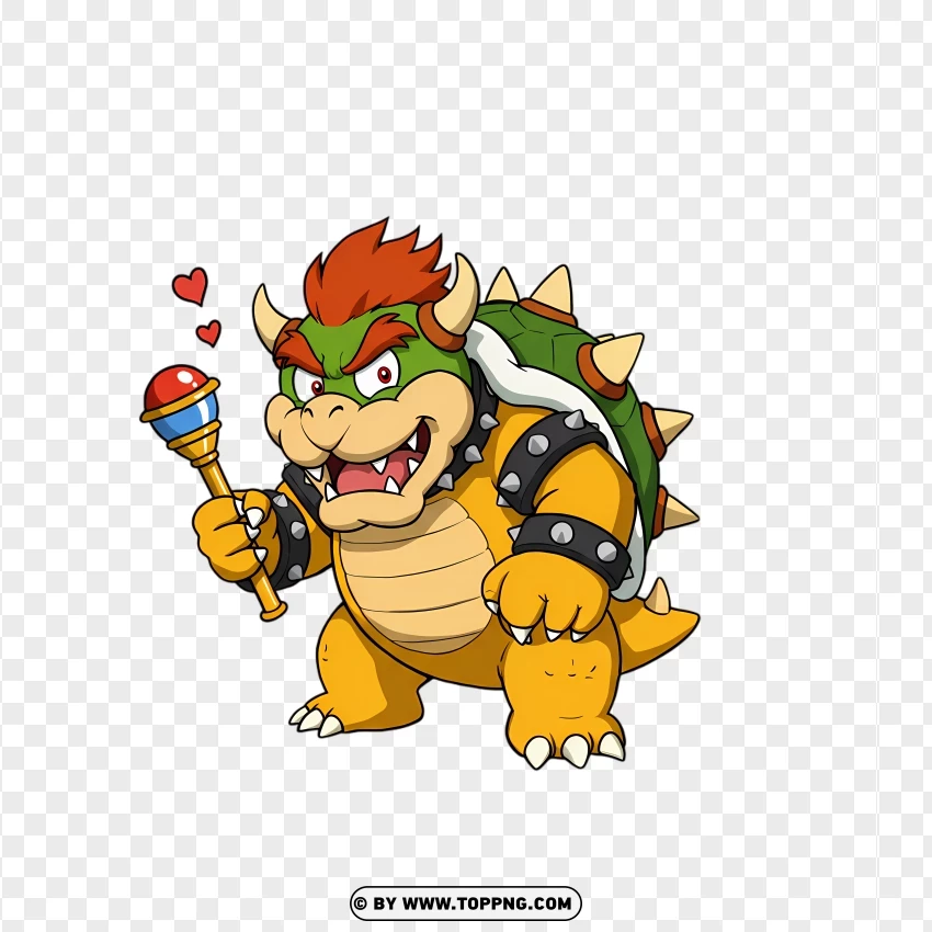 Shy Mini Bowser Expression PNG Transparent Background