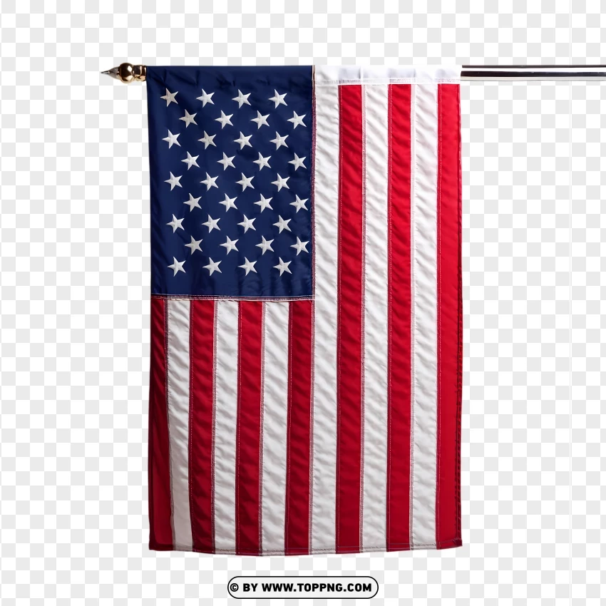 Large Hanging Usa Flag With PNG Transparent Background