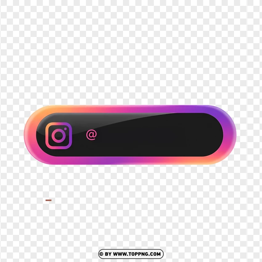 Dark Instagram Name Social Media Tag PNG Transparent Background