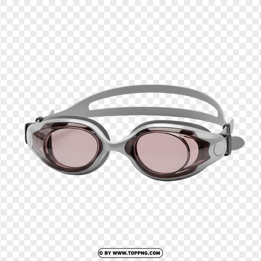 Black And Gray Swimming Goggles With Tinted Lenses PNG Transparent Background