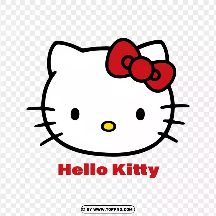 Hello Kitty Text Logo PNG Transparent Background