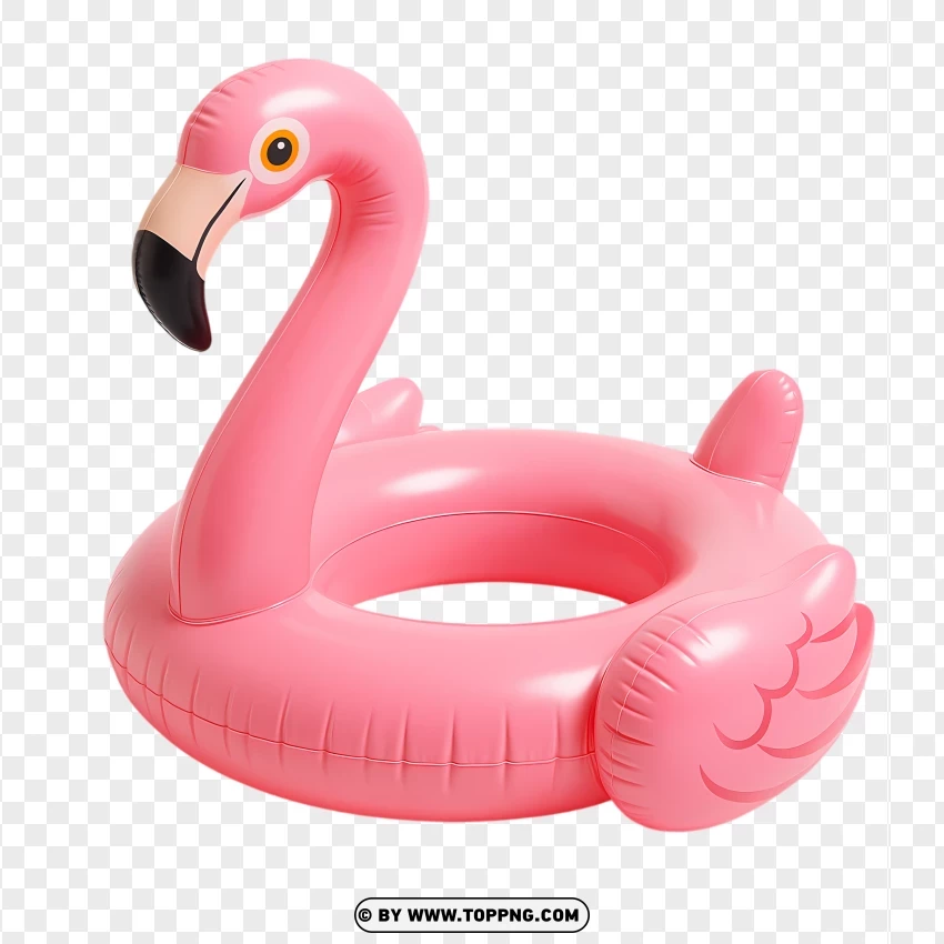 Pink Flamingo Pool Float For Summer Fun PNG Transparent Background