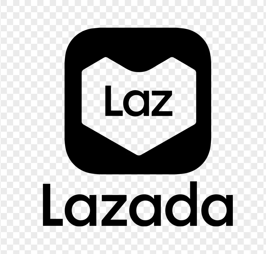 Lazada Laz Square Black App Icon PNG Transparent Background