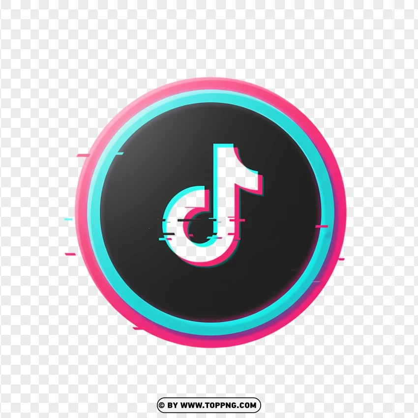 Tiktok Live Logo Circle Design PNG Transparent Background