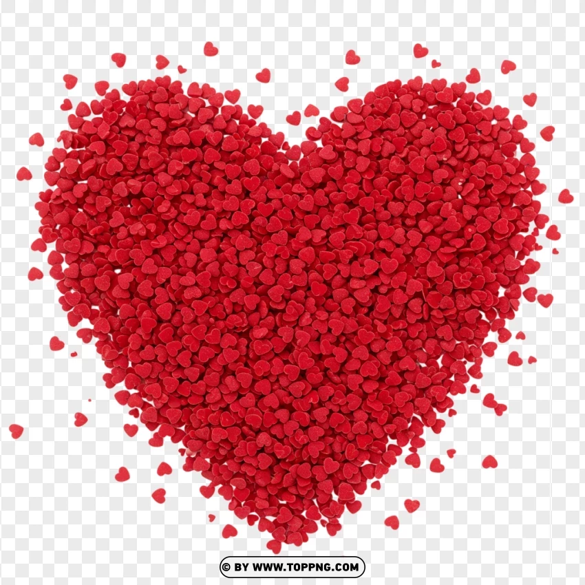 Heart Art Images With Petal-like Texture PNG Transparent Background