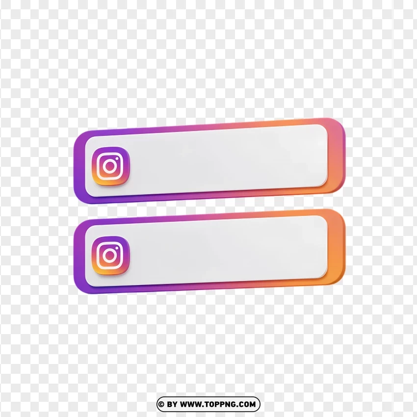 Instagram Username Label With Stylish Gradient PNG Transparent Background