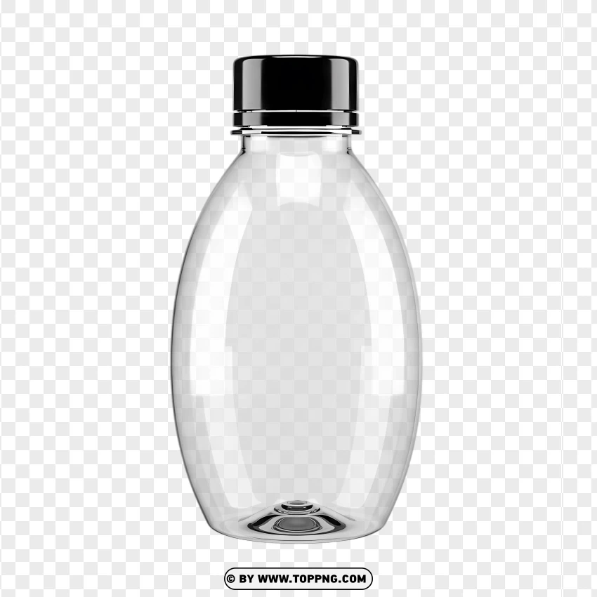 Oval Shaped Plastic Bottle In 3d PNG Transparent Background