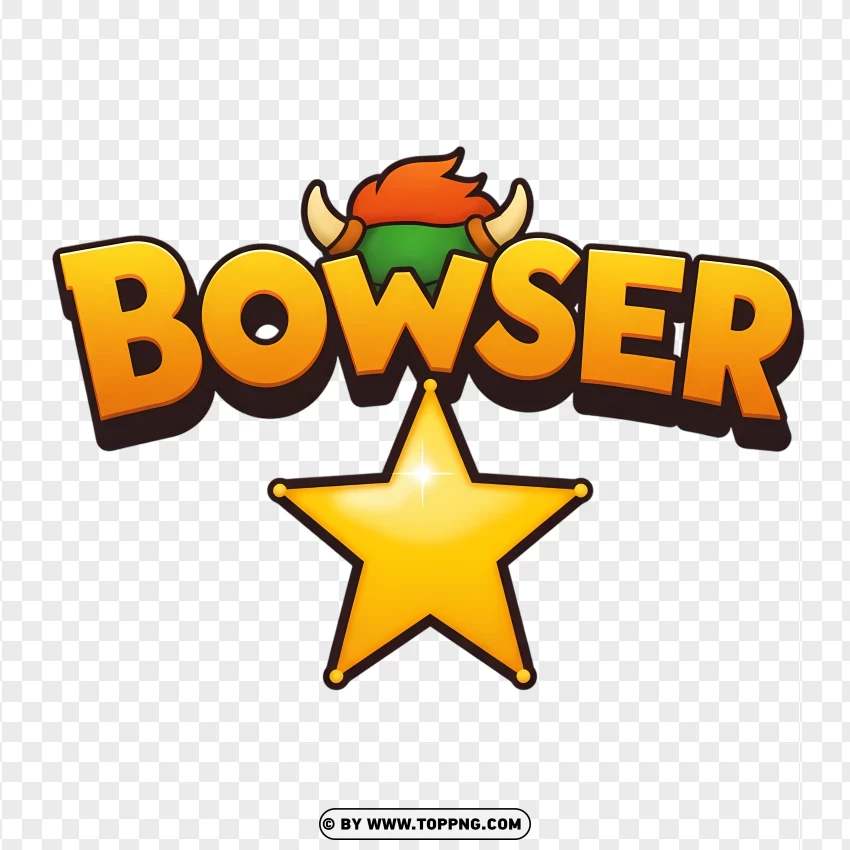 Bowser Logo With Bold Typography Vector PNG Transparent Background