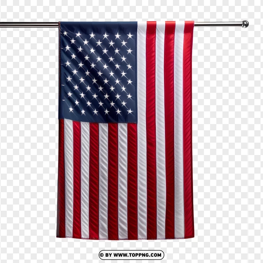 Vertical United States Flag Display PNG Transparent Background