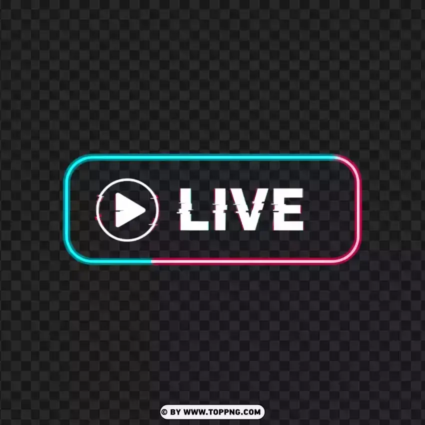 Tiktok Live Icon With Play Button PNG Transparent Background