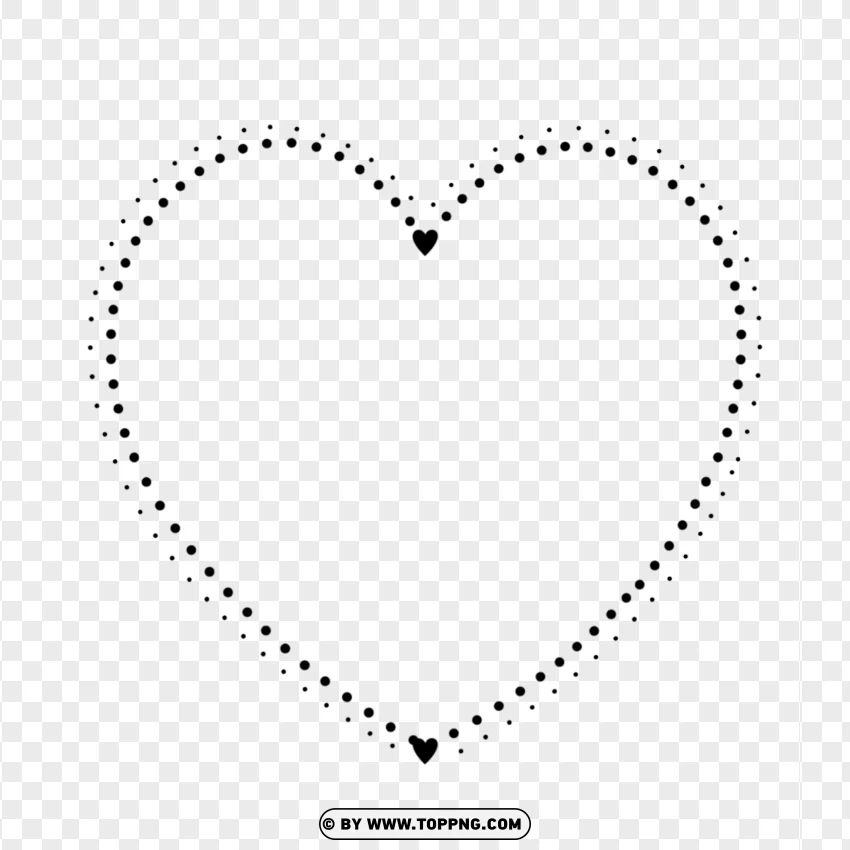 Minimalist Heart Frame With Simple Design PNG Transparent Background