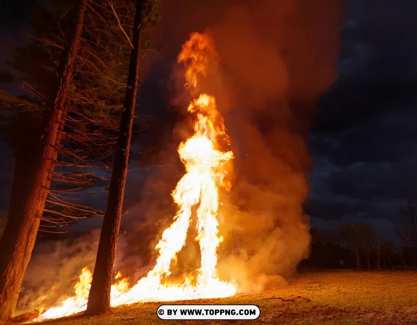 Fire Tornado Whirl In Action PNG Transparent Background