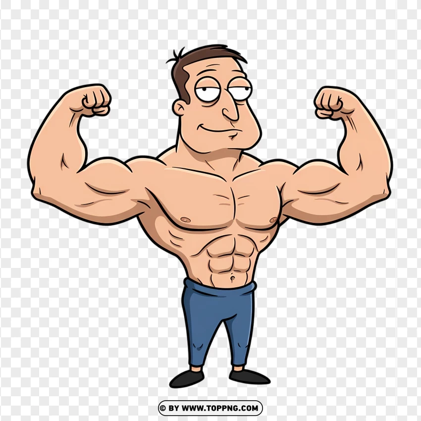 Quagmire Showing Off His Muscles Cartoon PNG Transparent Background