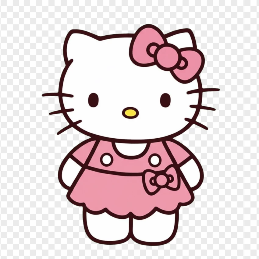 Hello Kitty Pink Dress PNG Transparent Background