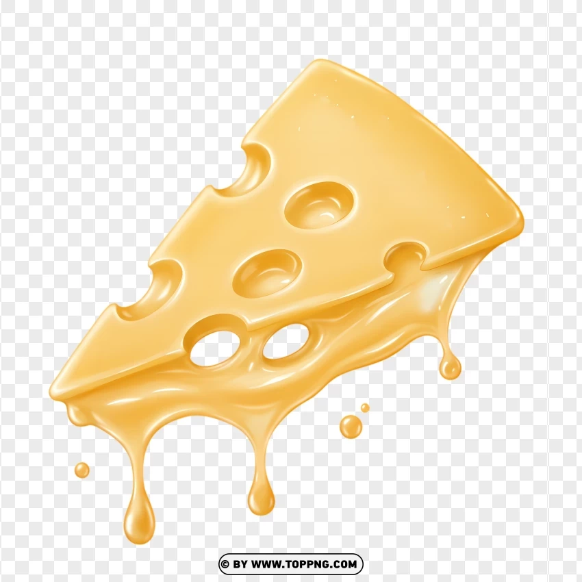 Close Up Of Swiss Cheese Wedge PNG Transparent Background