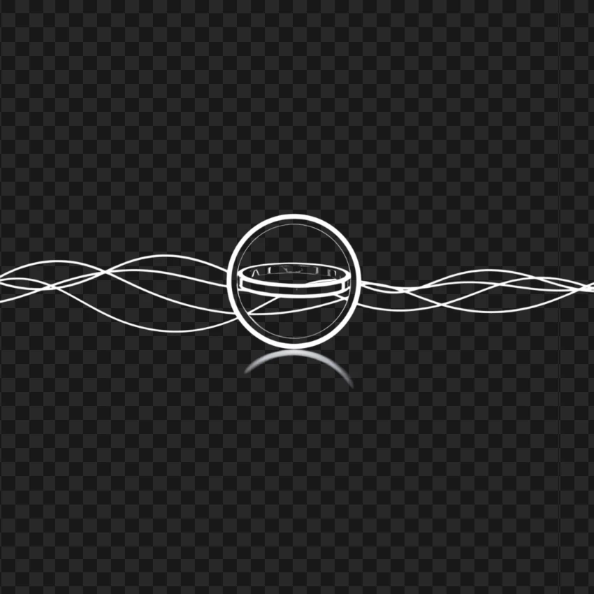 Circular Horizontal White Line Abstract PNG Transparent Background