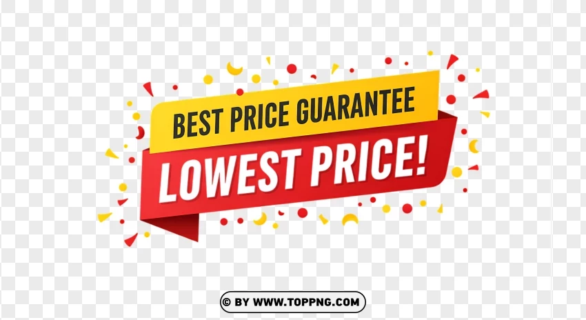 Lowest Price Badge With Best Price Guarantee PNG Transparent Background