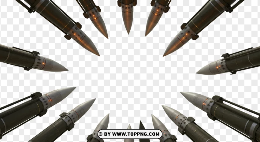Missiles Aimed War Challenge Concept PNG Transparent Background