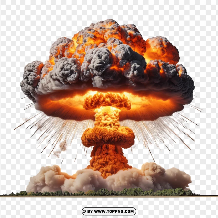 Isolated Nuclear Detonation Scene In Clear Hd Quality PNG Transparent Background