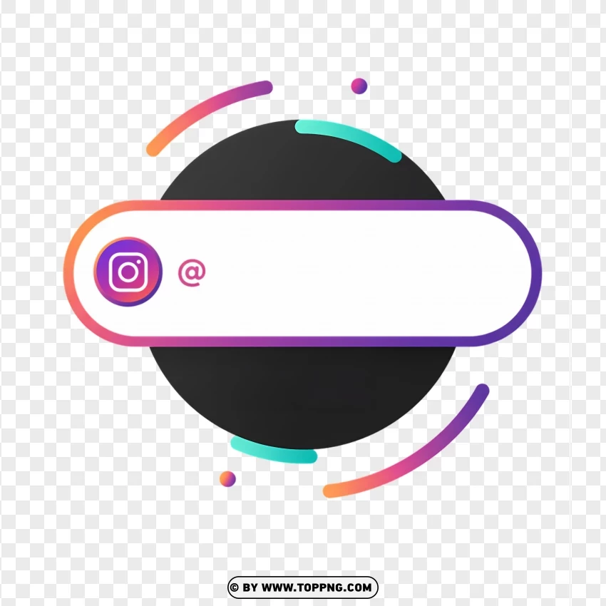 Creative Instagram Name Banner PNG Transparent Background