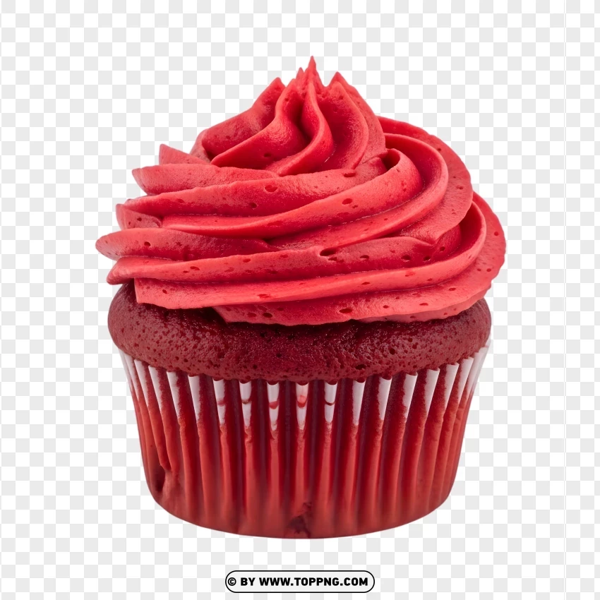 Pink Buttercream Cupcake PNG Transparent Background