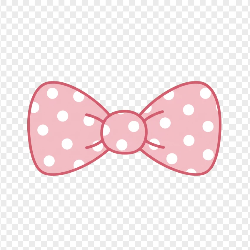 Pink Polka Dot Hello Kitty Bow PNG Transparent Background