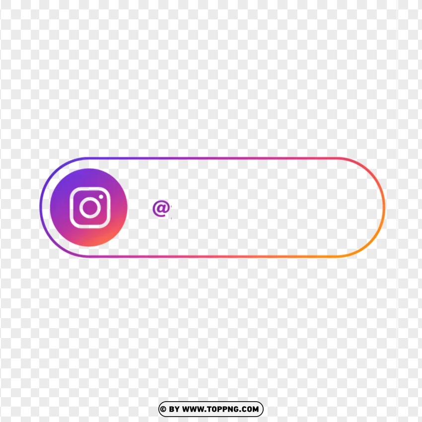 Instagram Name Modern Social Media Banner PNG Transparent Background