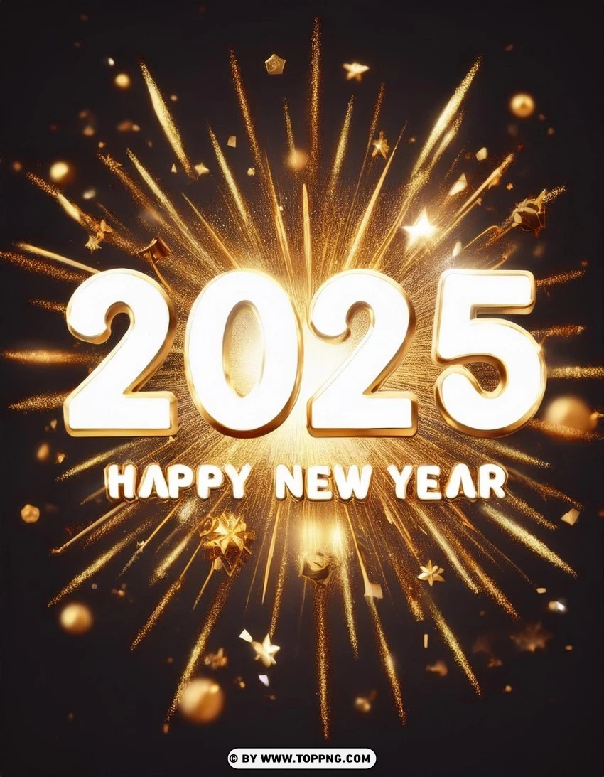 2025 New Year Card With Holiday Cheer PNG Transparent Background