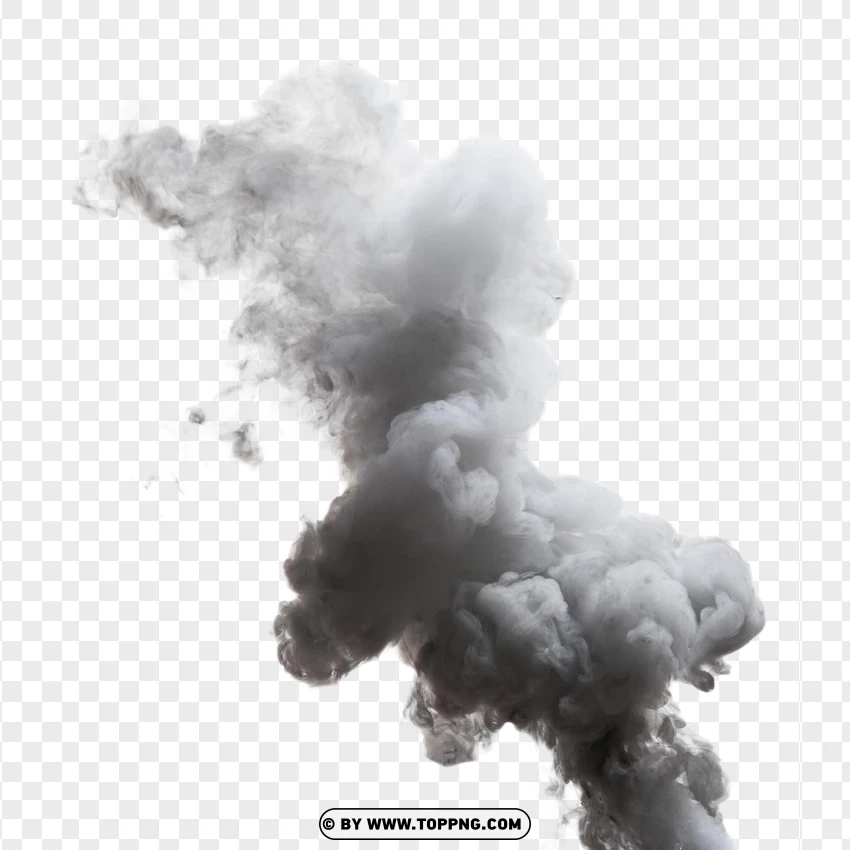 Thick Smoke Explosion Effect PNG Transparent Background