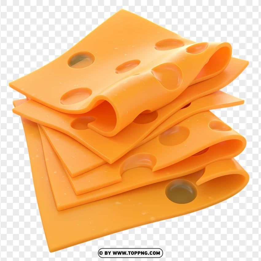 American Cheese Slices PNG Transparent Background