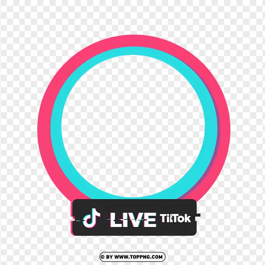 Tiktok Live Circle Frame Design PNG Transparent Background