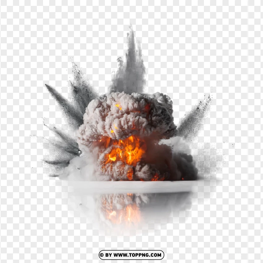 Explosive Burst With Bright Flames PNG Transparent Background