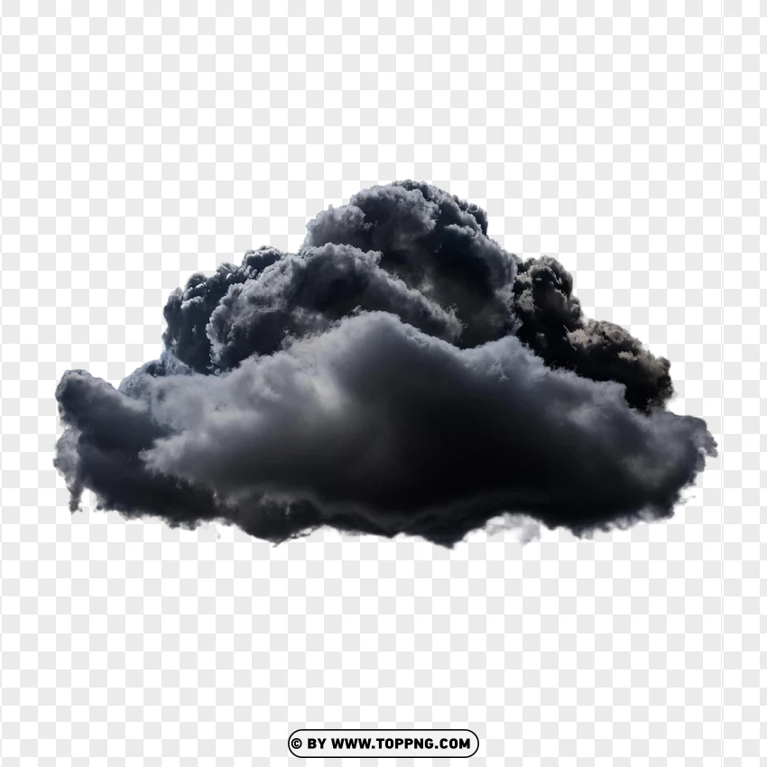 Dark Cumulus Cloud Illustration PNG Transparent Background