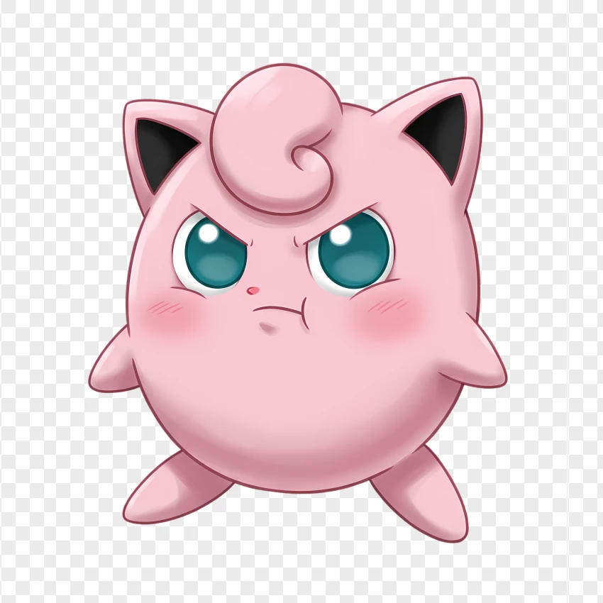 Jigglypuff Battle Stance Pokémon Image PNG Transparent Background