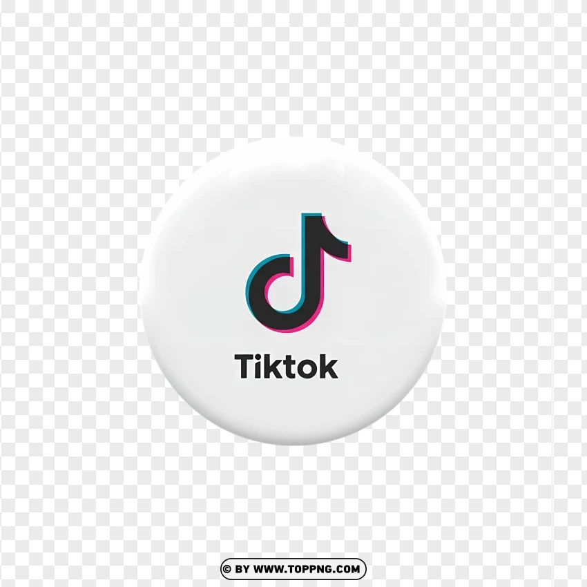 Tiktok Button Logo PNG Transparent Background