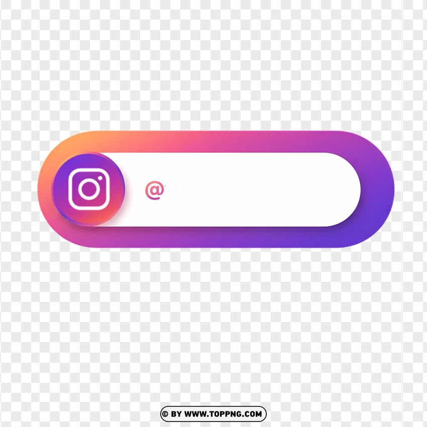 Instagram Username Label PNG Transparent Background